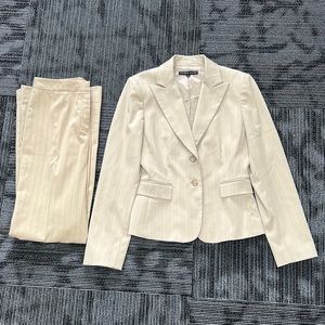 Antonio Melani Beige 2-Piece Pant Suit